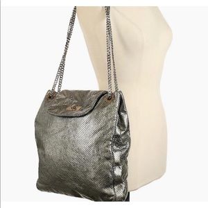 CHANEL-Metallic Lg Drill-tote Leather Bag